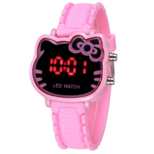 Cute Cartoon Pattern Watch for Kids Girls Boys Simple LED Di