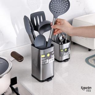 锅铲勺子置物架不锈钢厨房厨具筷子收纳盒炒菜铲子架托汤勺收纳筒