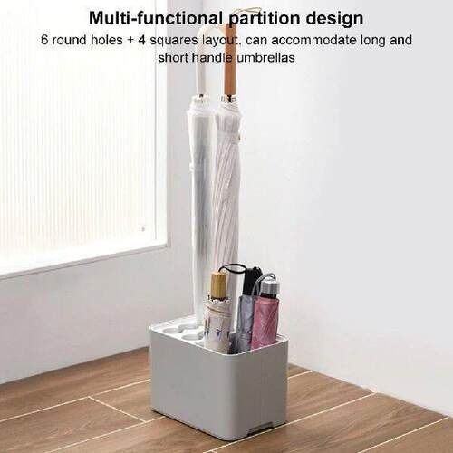 Entryway Umbrella Organizer with Removable Drip Tray