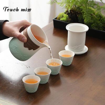 茶具泡茶户外便携式壶茶杯壹旅行快客旅壶套装行装陶瓷露营四杯杯