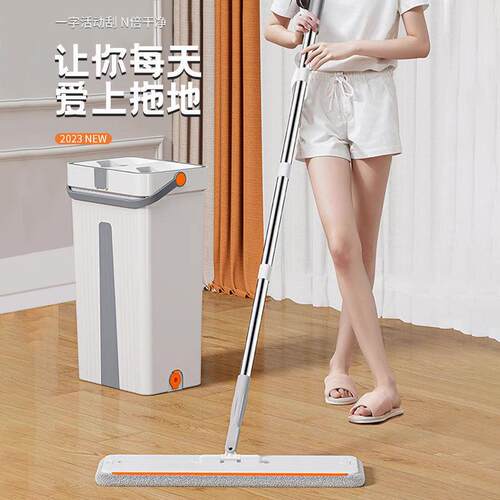 家用一拖净拖把免手洗平板干湿两用带桶套装懒人拖地懒人拖把