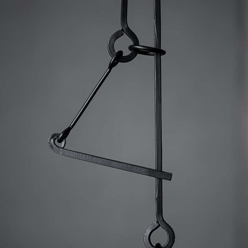 铁制自在钩围炉煮茶配件铁壶铜壶吊壶挂钩老式家用茶室茶炉