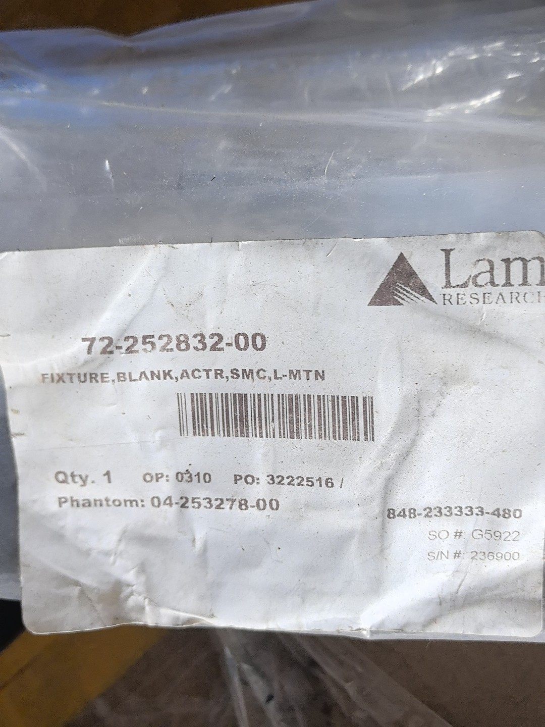 LAM RESEARCH 真空夹具