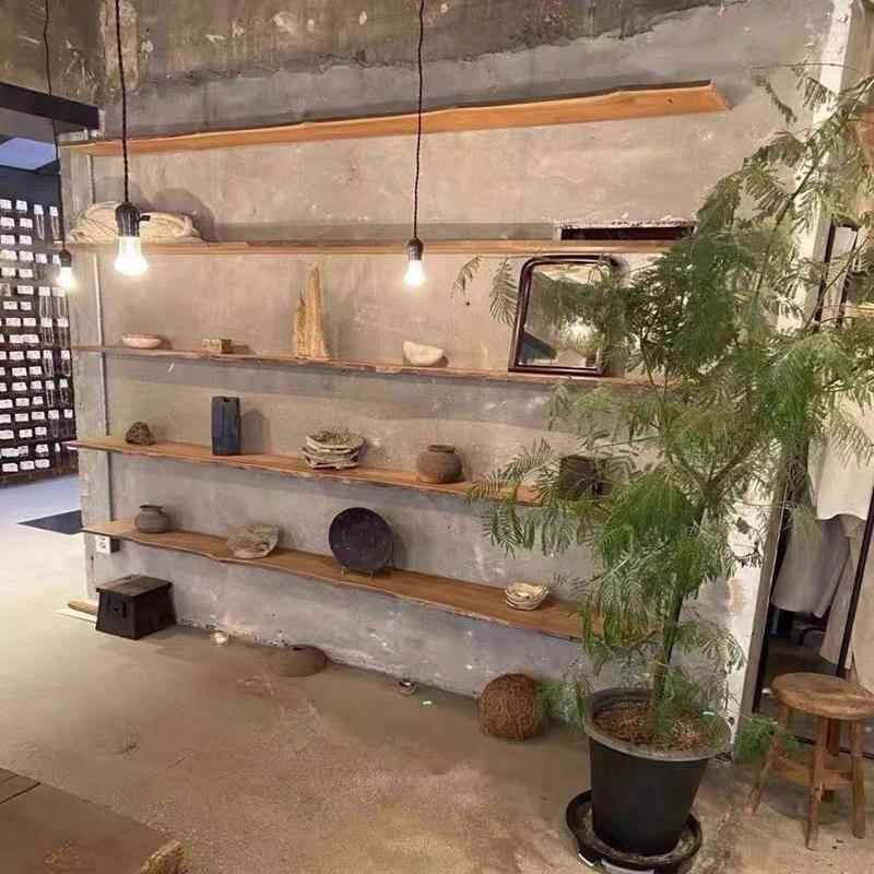 墙壁置物架墙上实木一字隔板层板壁挂上墙书架挂墙书架背景墙展示