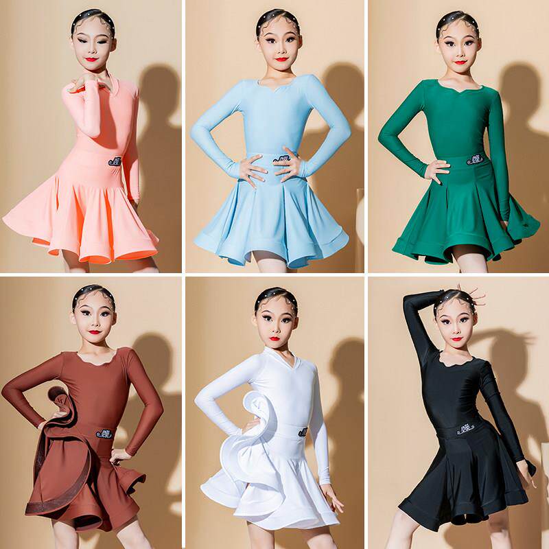 2025新款夏季拉丁舞女童专业规定比赛服儿童演出服幼儿舞蹈练功服