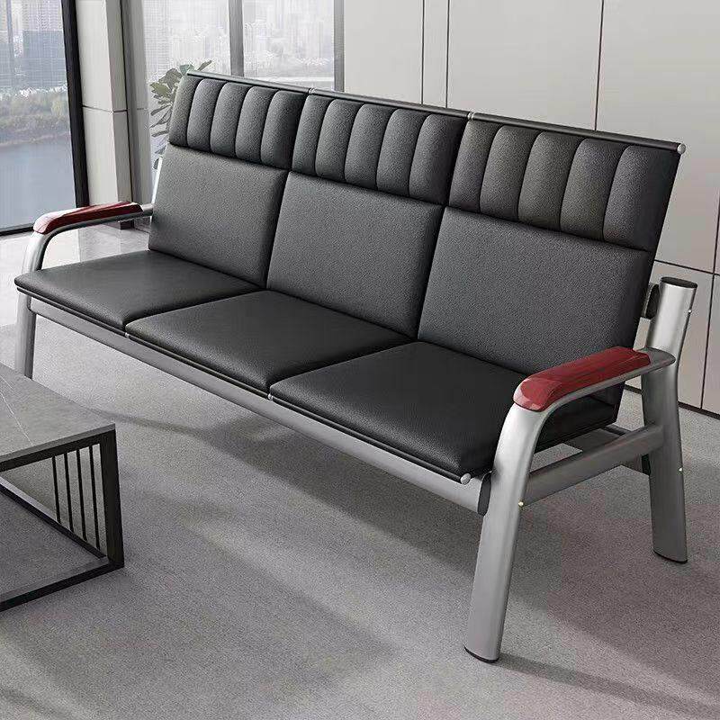 接待室办公沙发茶几组合简约现代商务会客简易办公室排椅沙发三位