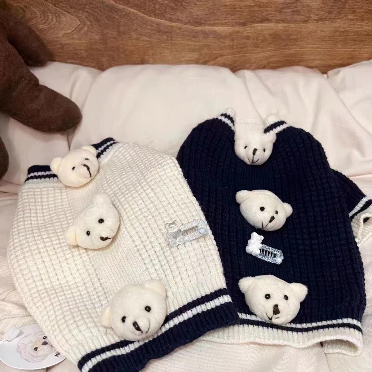 宠物猫咪衣服春季毛衣套头韩版马尔济斯小型犬狗毛衣保暖防掉毛