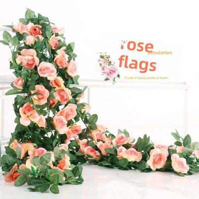 2m Artificial Flowers Rose Ivy Vine Wedding Decoration Real