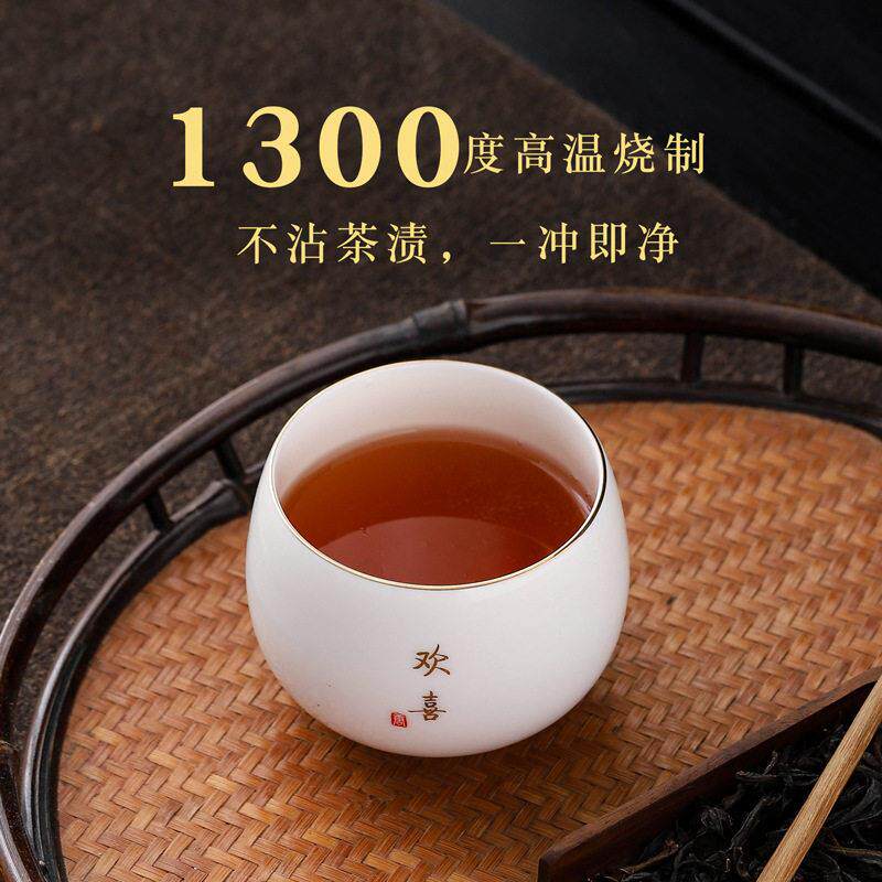 瓷杯主人杯单杯个人专家用脂陶玉白瓷茶FXH具品茗杯用茶杯羊功夫