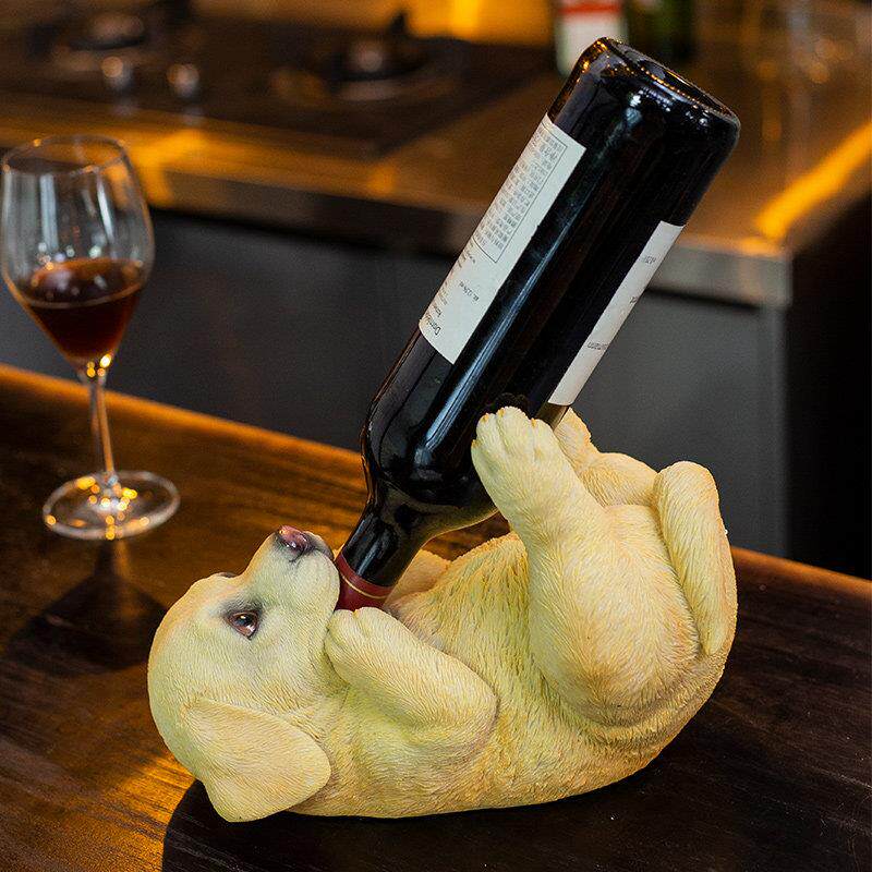 2024年新款红酒架摆件客厅酒柜装饰品摆设创意个性动物桌面酒瓶架