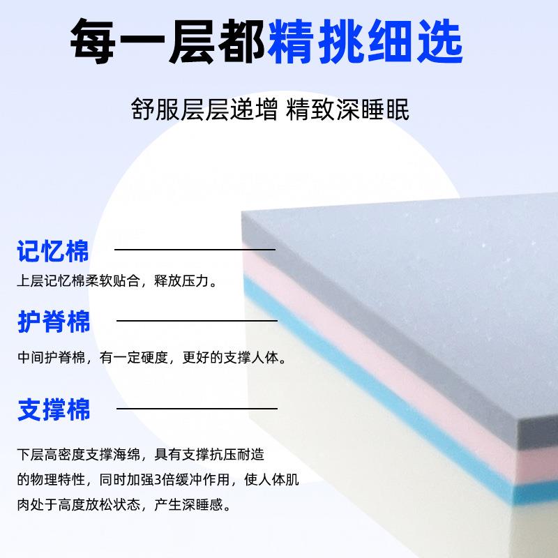 五星级酒店床垫源头加厚家用卧室记忆棉高密度偏硬海绵垫子护脊