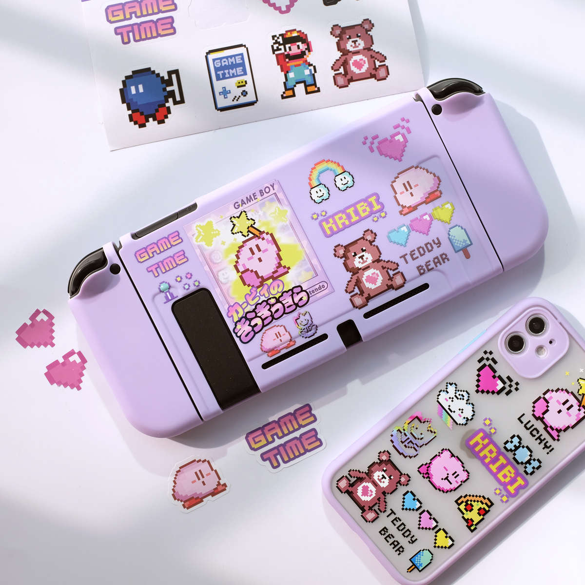 少女卡通卡比软之switch壳适用 仙女nintendo星oled 于保护套手柄