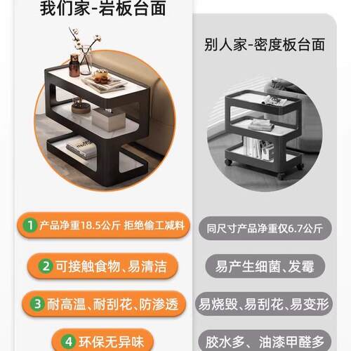 动可YDBJ009移边边几柜沙桌发边置物架小子客厅推拉茶几小推车边