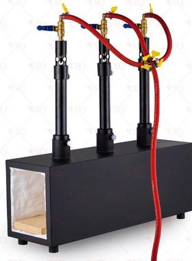 便携式方形锻造炉丙61645烷器气三燃炉烧制刀工具造铁匠炉黑色无