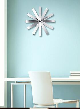 工厂意销现直代个性创钟挂钟不锈钢时钟客厅卧T8601室挂高档静音