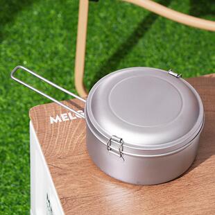 纯当钛圆盒蒸饭盒大容量保鲜餐盒分格午餐学生上班族带盖钛819形