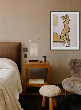 新中式小众艺术装床饰画法式客厅餐边柜饰挂画头现代进ULZ门玄关