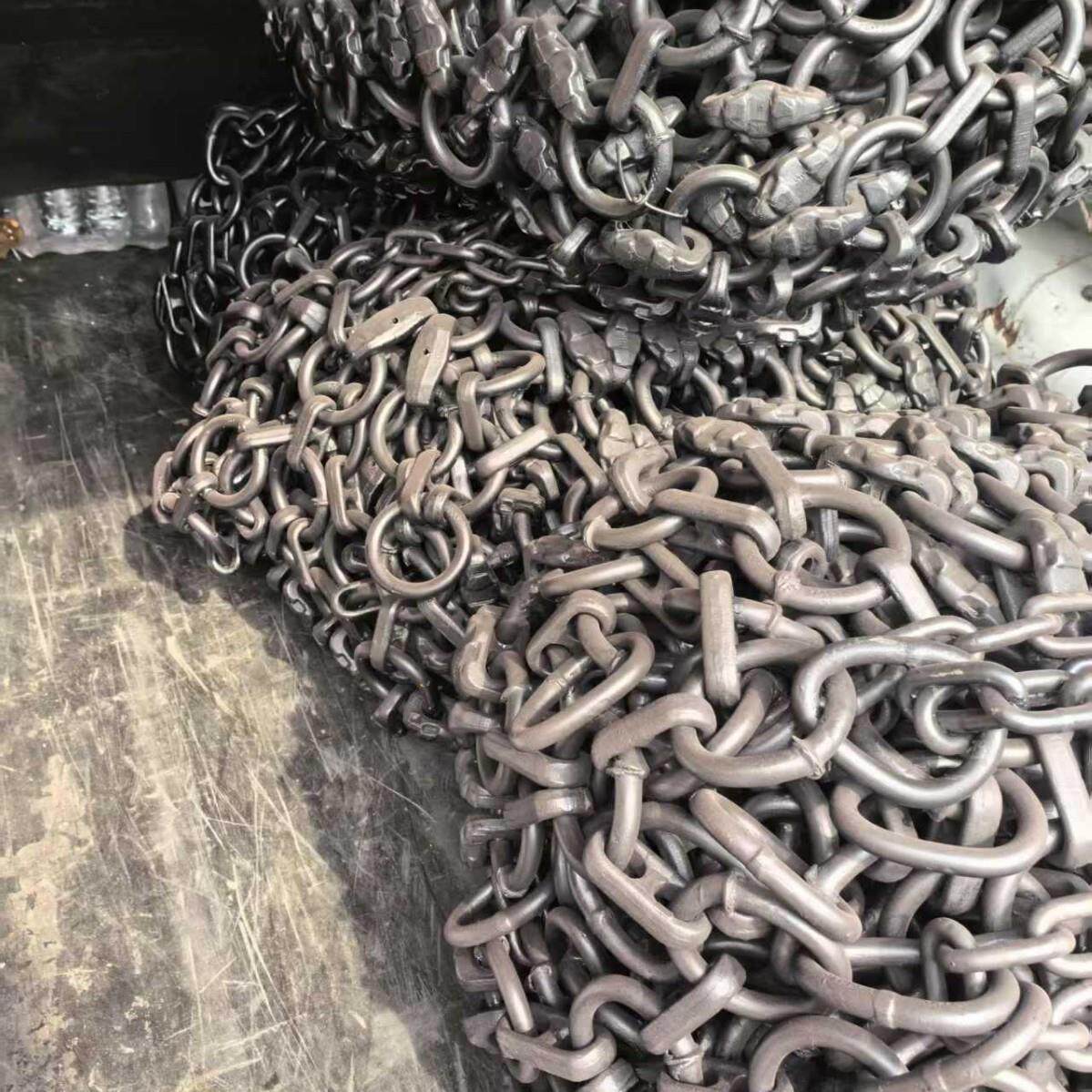 中晟矿用轮胎保护链 50装载机23.5-25轮胎保护链圆环锰钢防滑链