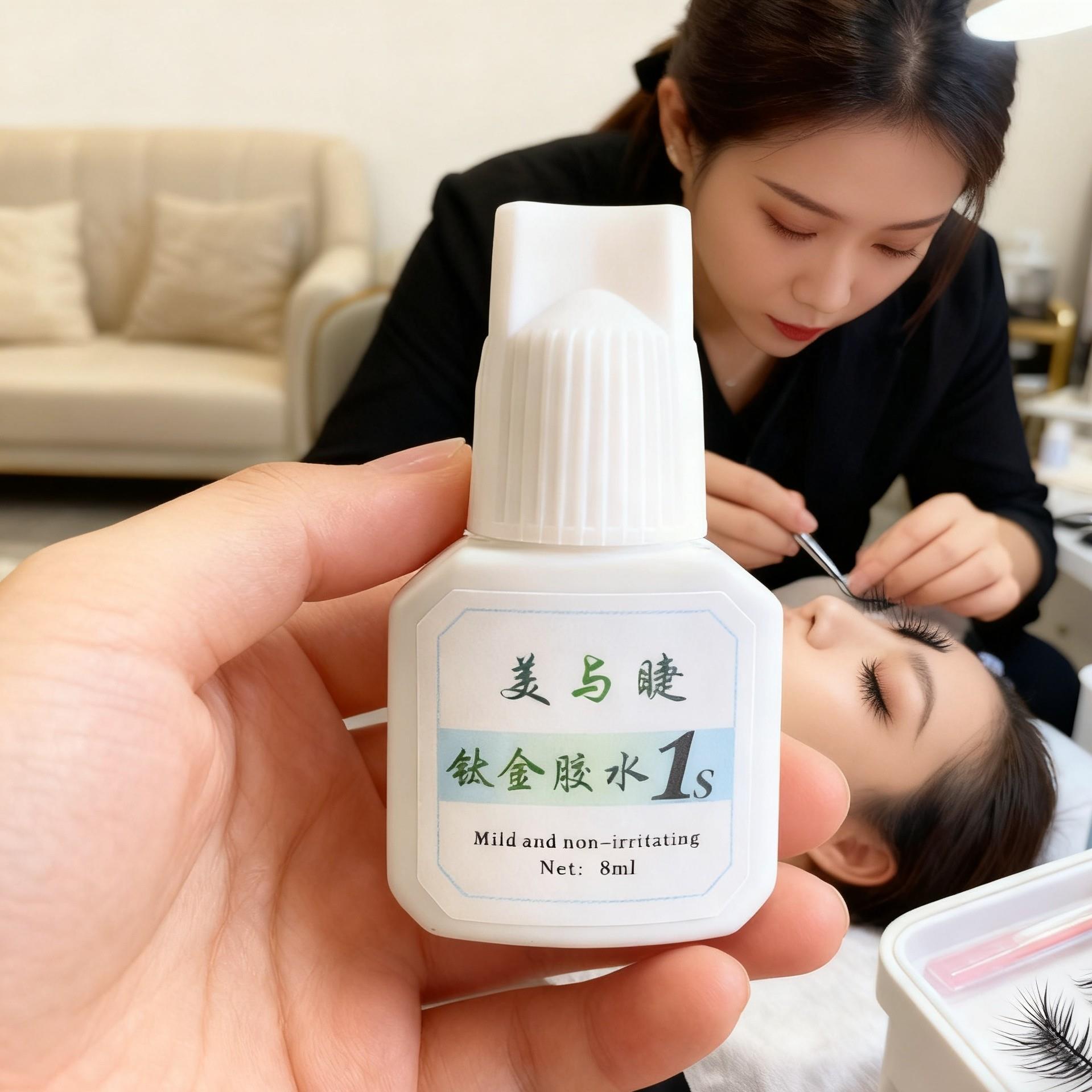 嫁接睫毛胶水美睫店专用1秒速干超粘持久70天种植假睫毛钛合金胶