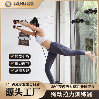 家用拉力器悬挂式墙上固定绳拉力绳健身弹力臂力训练器美背弹力带