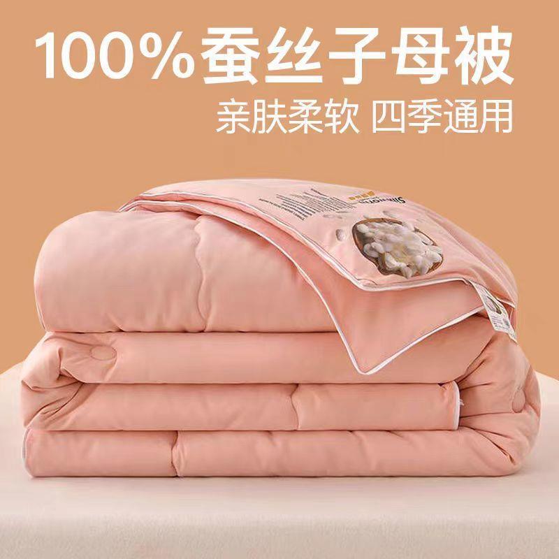 蚕丝被棉二合一拉链款子母被加厚学生宿舍可机洗四季通用柞蚕丝
