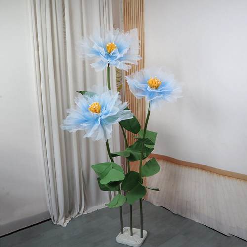 仿真花套装拍摄道具婚庆活动装饰丝网纱花派对聚会布置现货