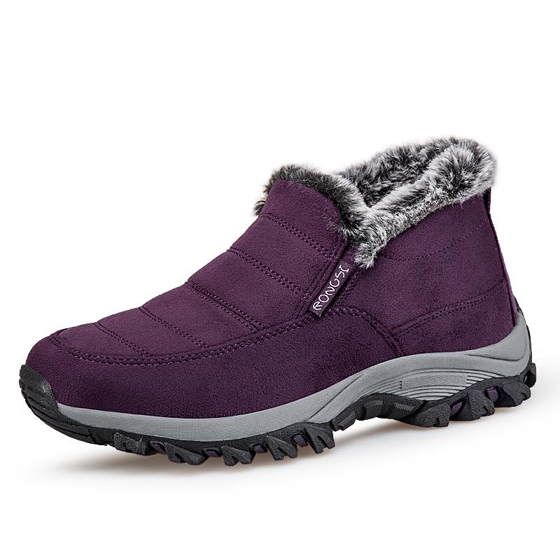 正品冬老人棉鞋女士妈妈运动季防加鞋加绒厚保暖雪地靴滑中老年健