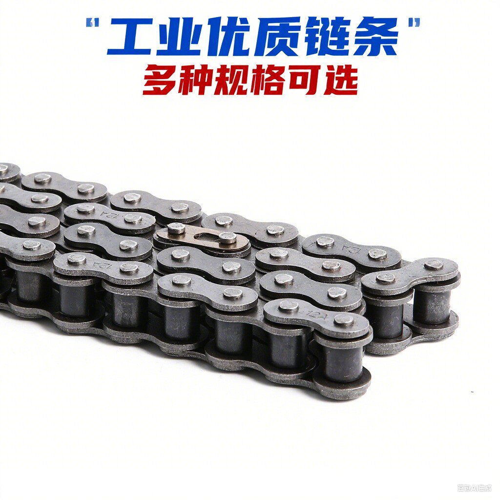 厂家供应滚子链锰钢材质工业链条单排链条支持定长链扣链节