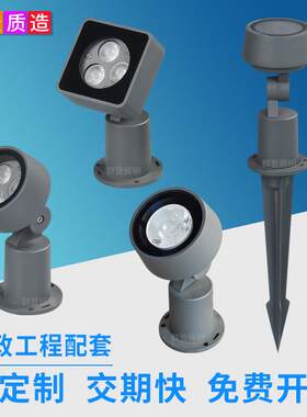 亮化工程防雨圆形大透镜投光灯户外文旅小巧精致方形led投光灯