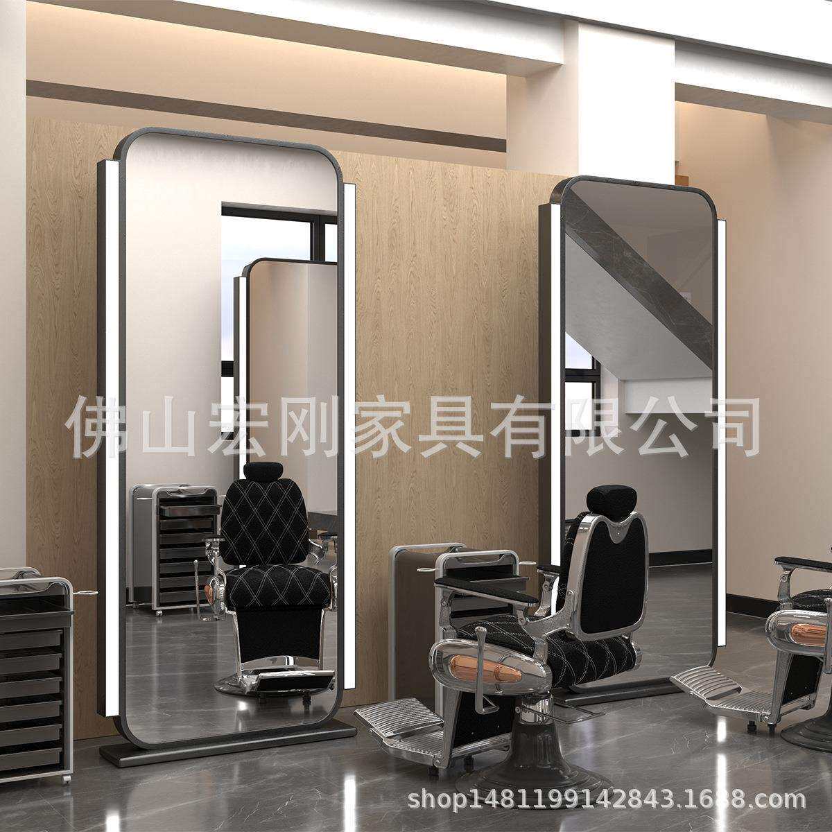 高JT11端新款理发店双面镜剪理发镜台