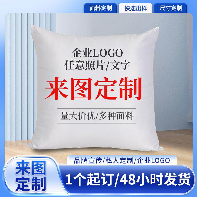 抱枕diy来图定制沙发靠垫靠枕套企业推广.抱枕套家居创意纪念礼品