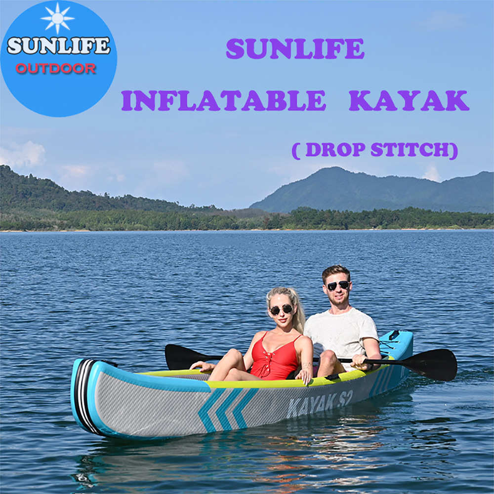 厂家直销跨境热销双人拉丝皮划艇充气橡皮艇钓鱼船独木舟1~3人kay