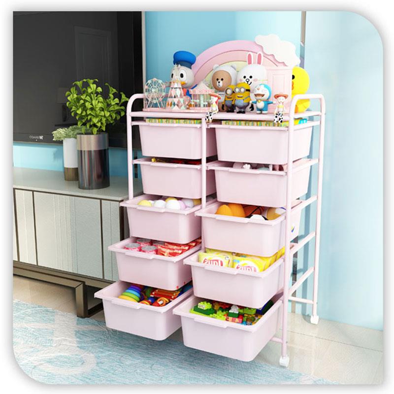 可移动儿童书架置物架地TM661243用多层抽屉式收纳物柜客厅玩落具