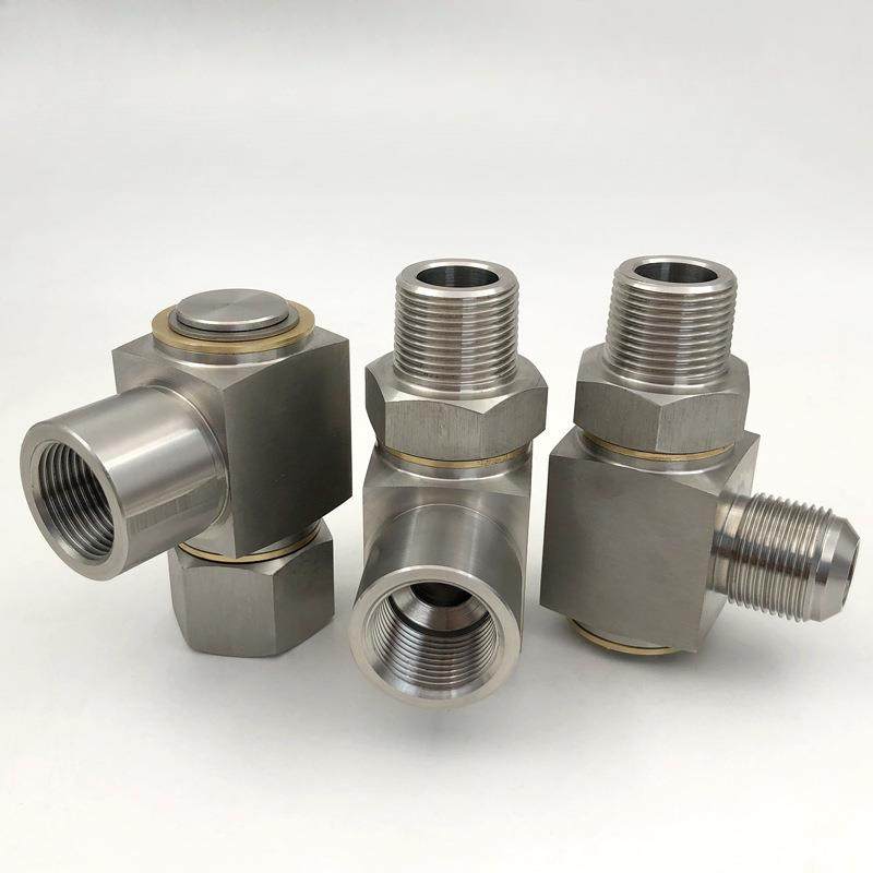 液压旋转接头不锈钢万向接头360度高压回转接头直角卷管器万向节