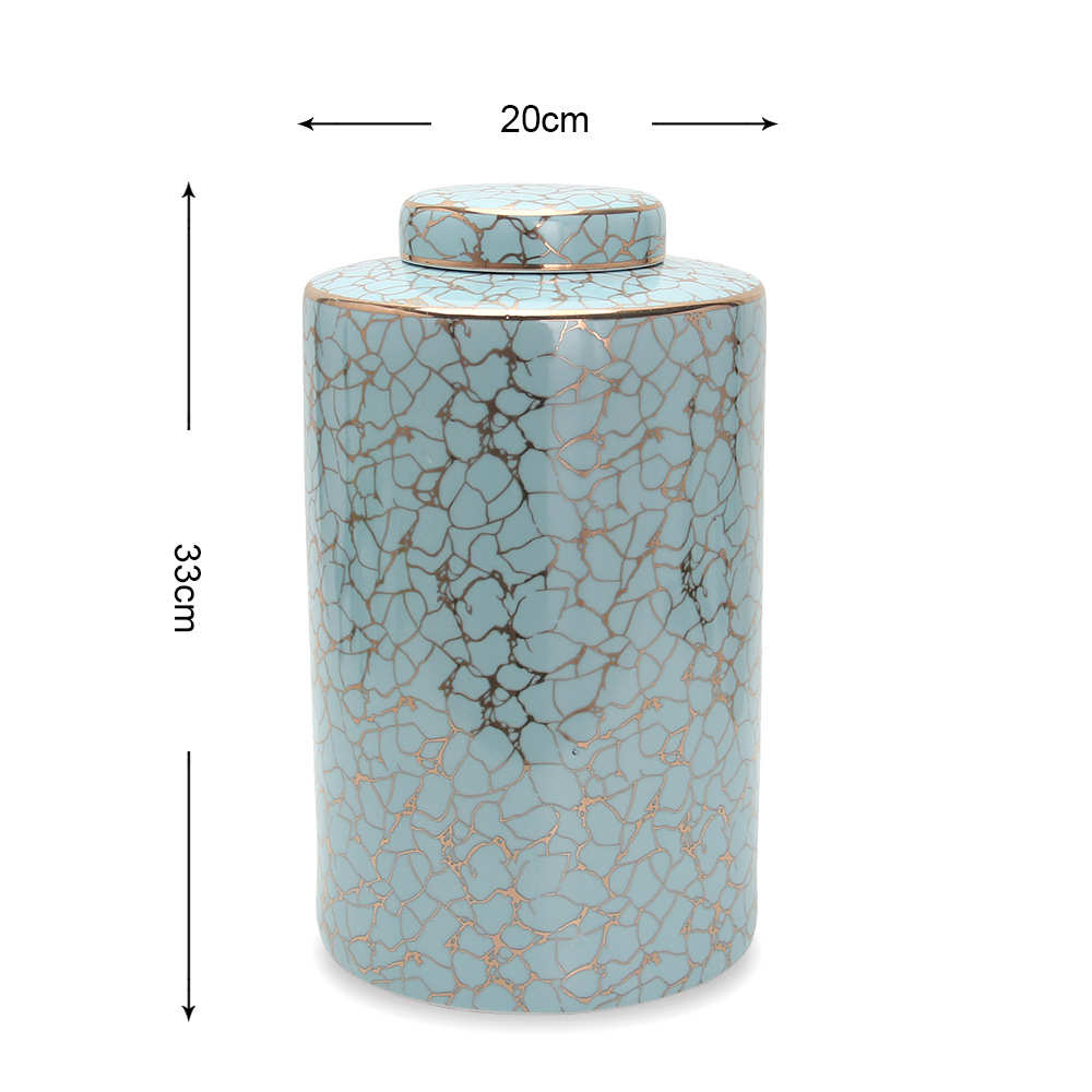 罐茶叶批发陶瓷花瓶花插中式风新桌储奢摆件样板间ins景德镇物轻