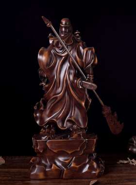 树脂工艺品 中式玄关家居关公财神像摆件 招财桌面摆件