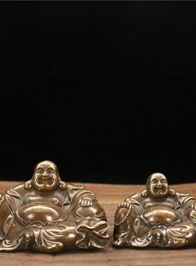 布袋和尚 车载摆件 纯铜 弥勒佛 铜雕像 多款造型