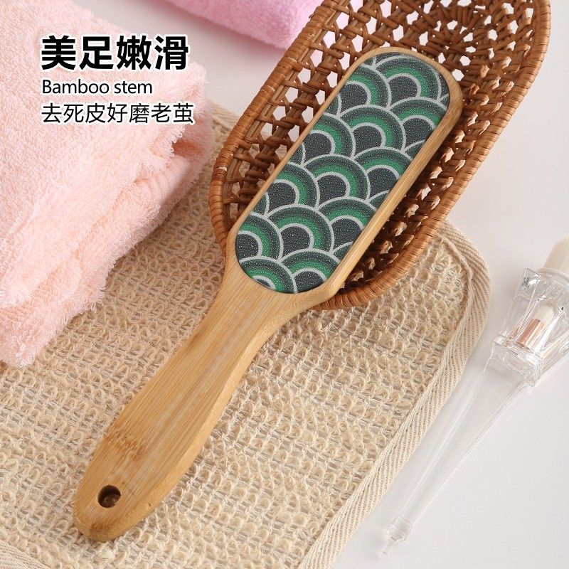 跨境纳米玻璃磨脚器脚磨皮老茧足部护理竹制品死皮搓搓脚板修脚工