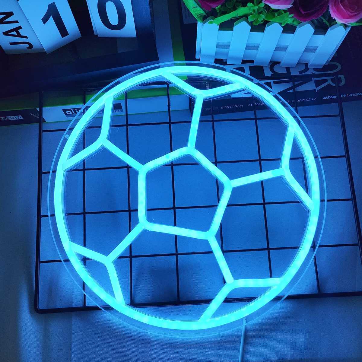 ETSY热销霓虹灯led篮球发光招牌体育运动用品卧室装饰