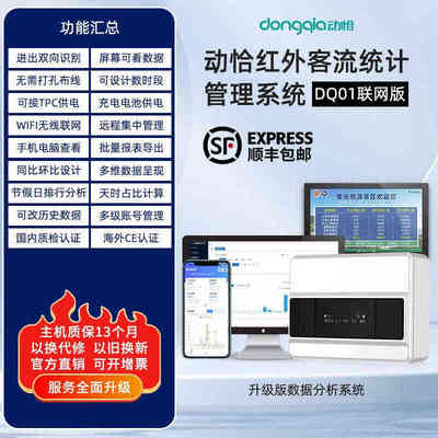 动恰智能客流计数器红外线感应双向识别人数人流量统计门店商场食