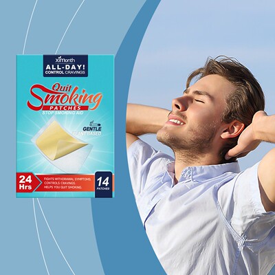 XIMONTH Smoking Cessation Patches Conveniently adheres to th