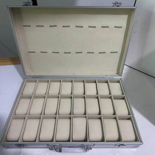 12/18/24位铝合金手表箱珠宝轻奢展示箱夜市摆摊高档收纳箱工具箱