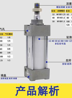 SM-C标准607气M3BB/MDBB2/40/50缸/63/80/100/125-25-50-75100-12