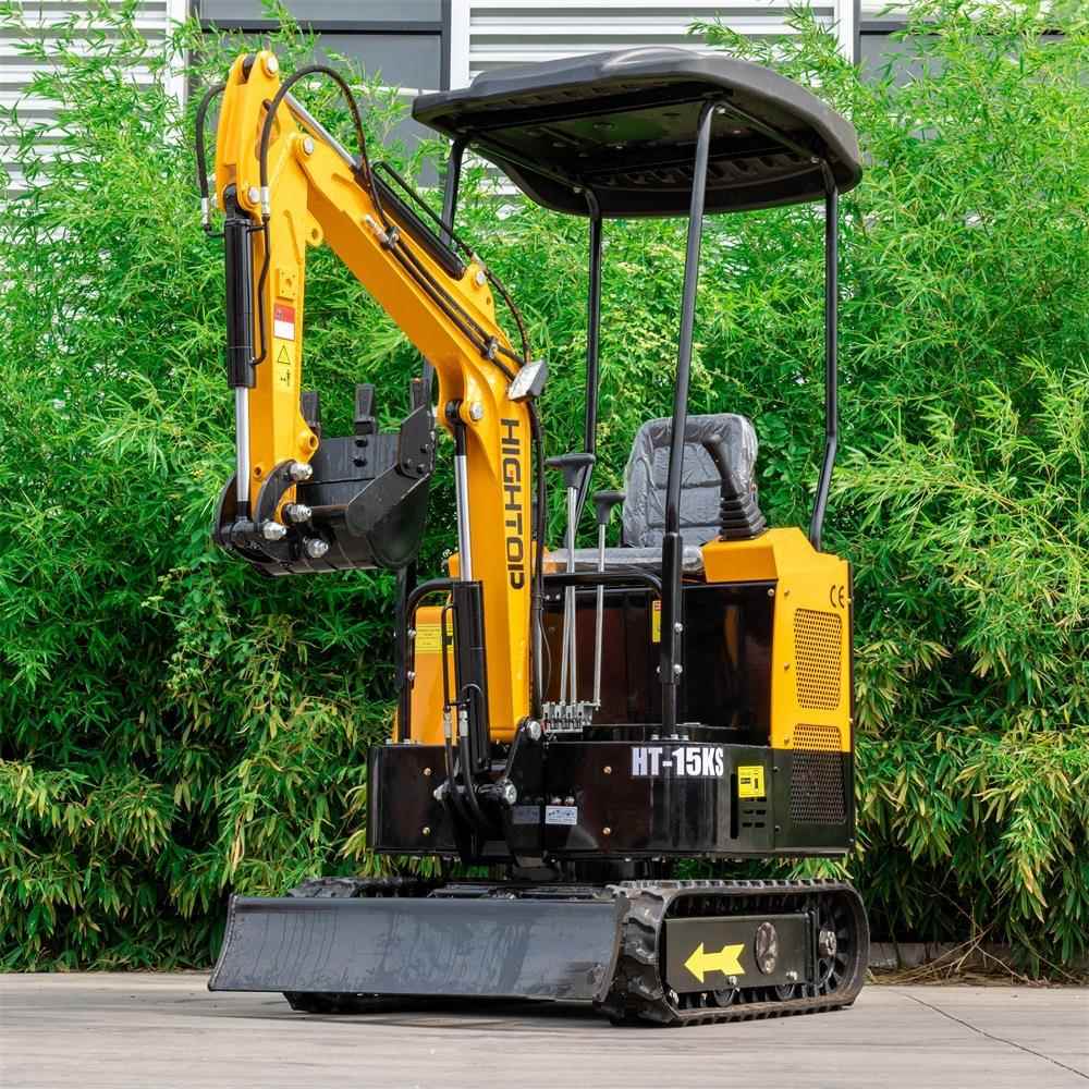 新款全地形履带挖掘机 市政工程挖沟填土机 HT15KS家用小型挖掘机