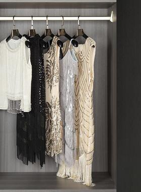 样板间女士衣帽间衣服亮片连衣裙衣柜装饰品摆件轻奢搭配组合套装