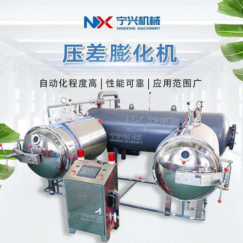 宁兴果蔬脆片真空压差膨化机非油炸食品膨化设备食用菌干燥设备