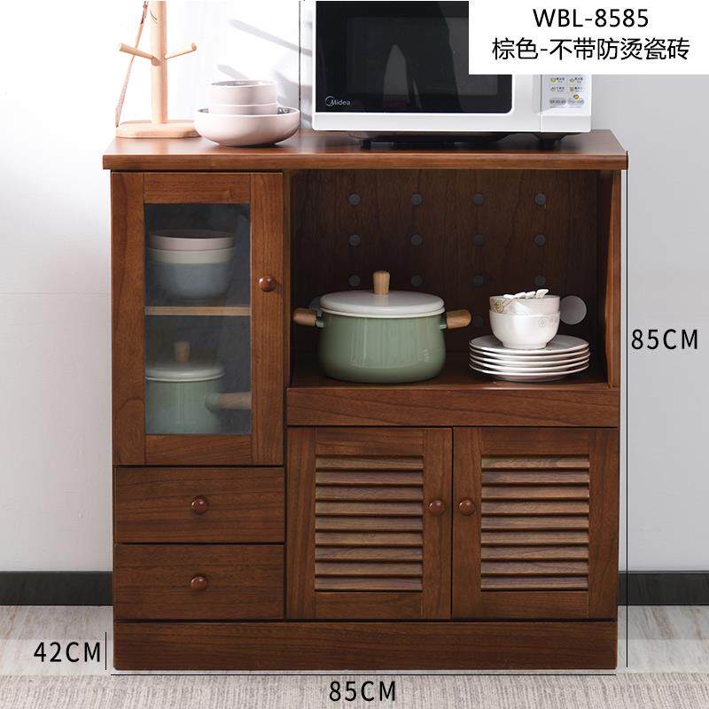 高档简木约现代实餐边柜厨用房橱微柜波炉柜家电器收纳柜组合轻奢