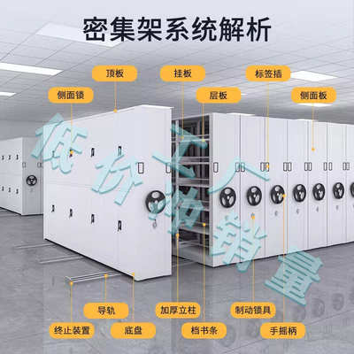 凭证批发手摇式智能柜密集电动货架文件档案室档案密集架柜移动