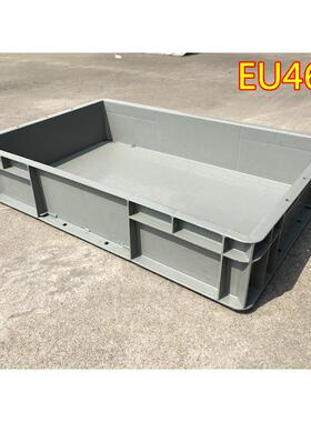 EU4611塑料周转箱灰色欧标物流箱子大号转运盒仓库收纳盒子胶箱筐
