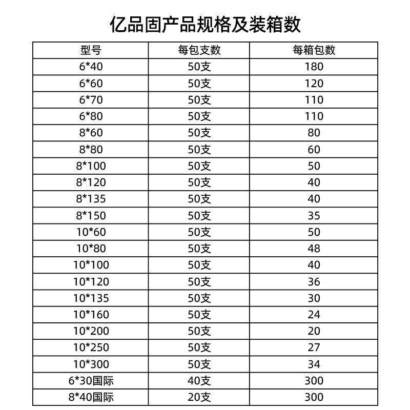 小黄鱼M尼膨胀螺栓龙塑料1膨胀管6M8M0130胀栓锚栓胀钉涨塞美固钉
